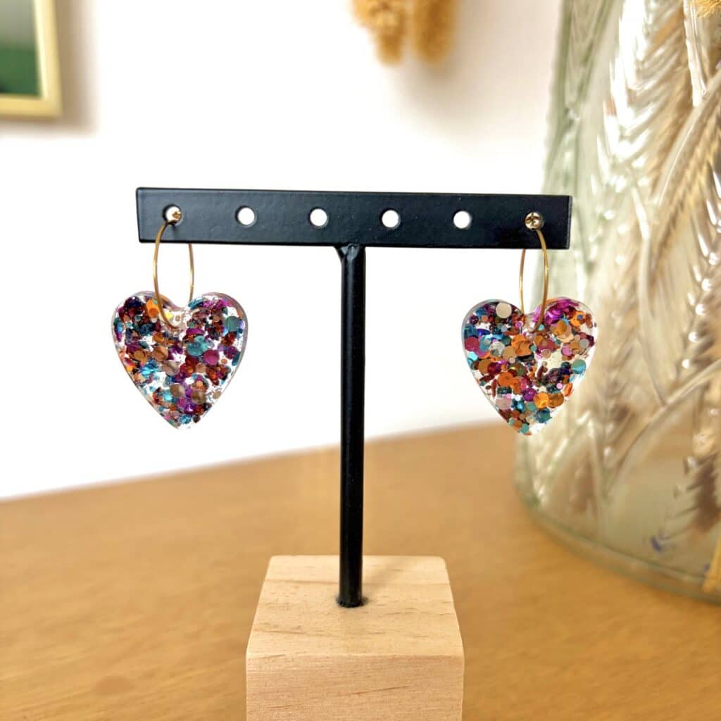 Ma Poulette Bijoux Boucle d'oreilles petit coeur transp 1