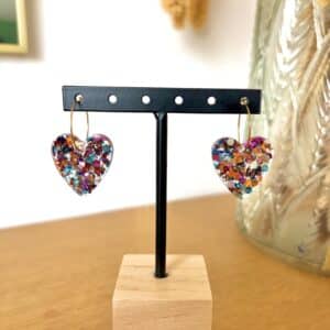 Ma Poulette Bijoux Boucle d'oreilles petit coeur transp 1