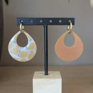 Ma Poulette Bijoux pampilles réversibles priscilla moutarde et citron