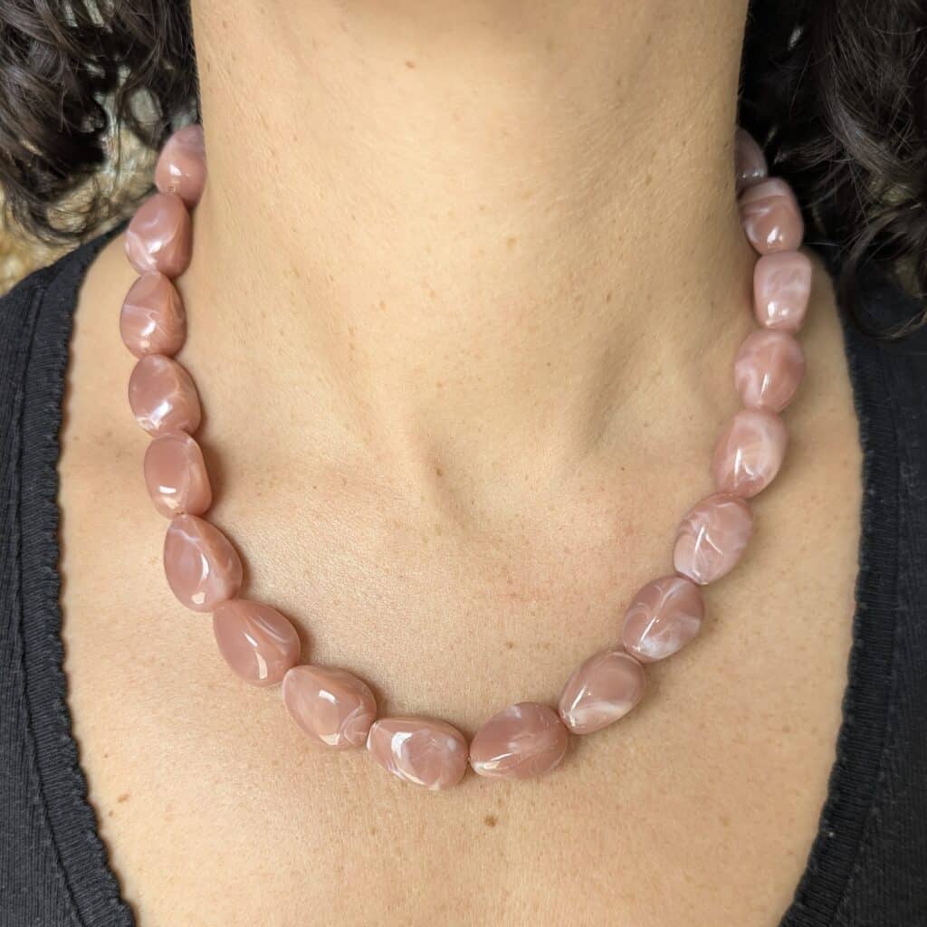 Ma poulette bijoux Collier Simone - vieux rose
