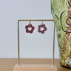 Ma poulette bijoux Pampille réversible Mya- prune et pois
