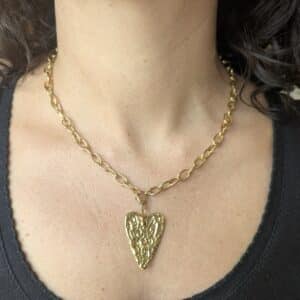 Ma poulette bijoux Pendentif Odette - Coeur doré