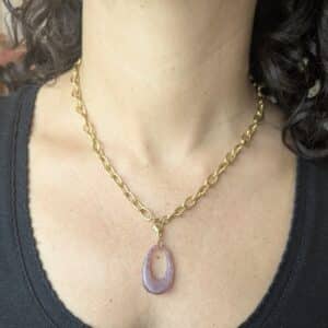 Ma poulette bijoux Pendentif Odette - Goutte violine