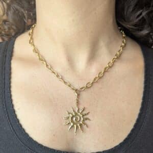 Ma poulette bijoux Pendentif Odette - soleil doré