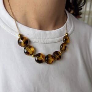 Ma poulette bijoux Collier Louise - Ambre tâcheté